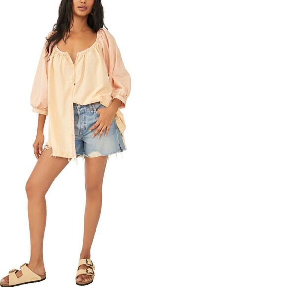 FREE PEOPLE Oxford Swing Cotton Tunic Top Size S - Picture 3 of 6